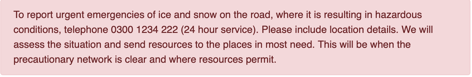 Cold Weather and road / pavement gritting